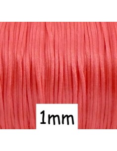 Cordon queue de rat corail rose 1mm