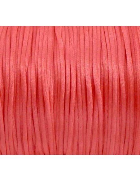 Cordon pour bijoux 1mm satiné corail