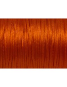 10m Fil, Cordon Queue de rat 1mm orange vif brillant satiné