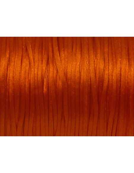 10m Fil, Cordon Queue de rat 1mm orange vif brillant satiné