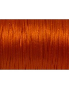 10m Fil, Cordon Queue de rat 1mm orange vif brillant satiné 2