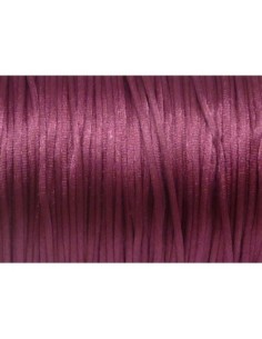 10m Fil, Cordon Queue de rat 1mm vieux rose brillant satiné 2