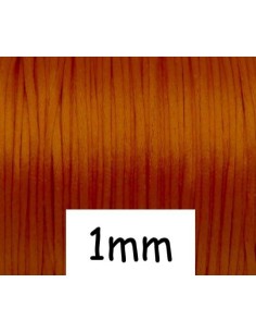 Cordon pour bijoux orange ficelle chinoise 1mm