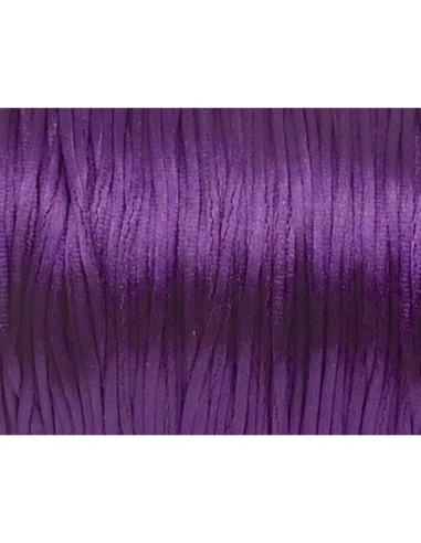 Cordon Queue de rat 1mm magenta violet brillant satiné ficelle chinoise