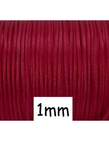 Cordon Queue de rat 1mm rose cerise brillant satiné