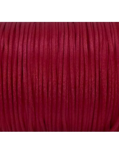 Cordon pour bijoux 1mm rose cerise brillant satiné