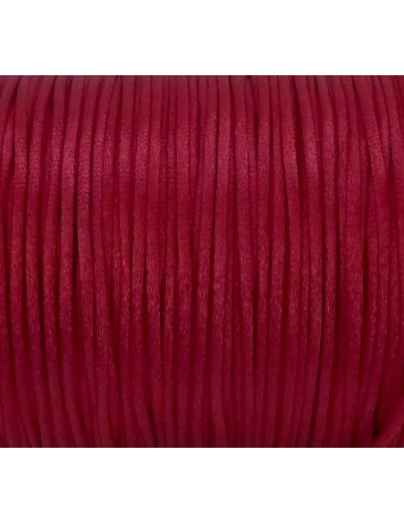 Cordon pour bijoux 1mm rose cerise brillant satiné