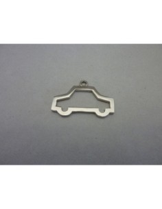 Pendentif voiture en métal argenté