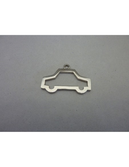 Pendentif voiture en métal argenté