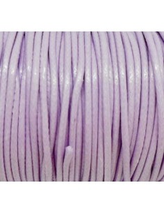 Cordon polyester enduit 2mm souple imitation cuir de couleur parme 2