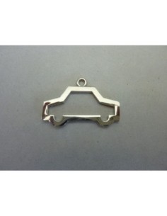 Pendentif voiture en métal argenté 2
