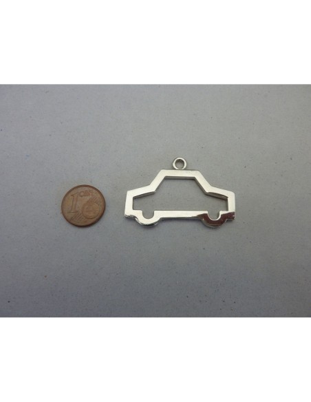 Accessoire voiture en métal argenté