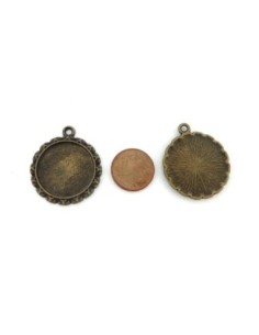 Lot de 3 Supports cabochon rosace pendentif pour cabochon... 2