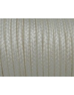 5m Cordon polyester enduit 2mm souple imitation cuir blanc brillant 2