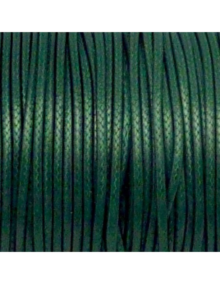 Cordon imitation cuir 2mm vert pour création bracelet