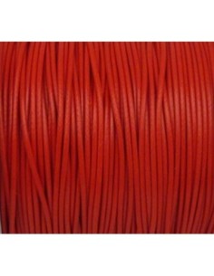 5m de Cordon polyester enduit 1mm souple rouge brillant 2
