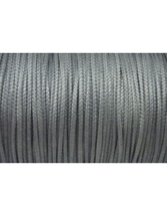 5m de Cordon polyester enduit 1mm souple gris brillant