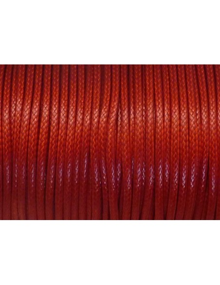 Cordon polyester enduit 2mm souple imitation cuir rouge pour bijoux