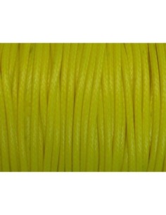5m Cordon polyester enduit 2mm souple imitation cuir jaune quasi fluo 2