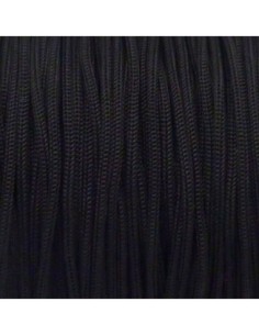 Cordon polyester tressé 1mm noir