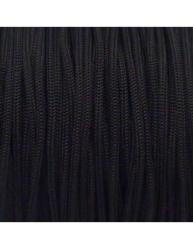 Cordon polyester tressé 1mm noir