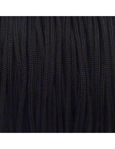 Cordon polyester tressé 1mm noir