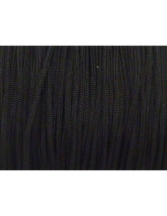 Cordon polyester tressé 1mm noir 2