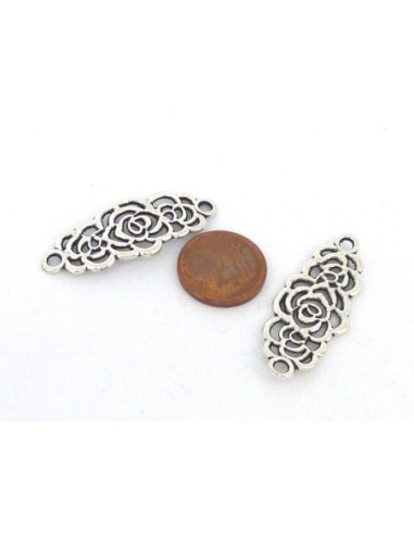 R-4 Perles connecteur losange fleur 35mm en...