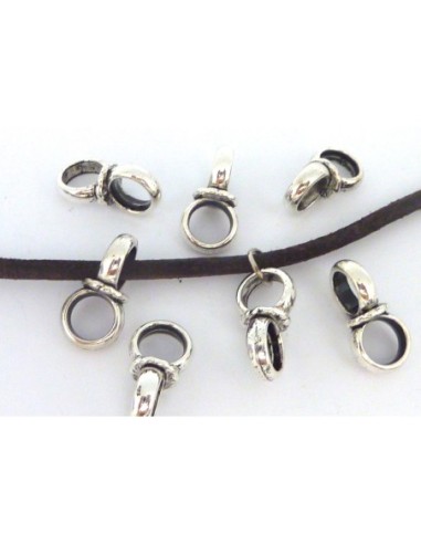 Perle connecteur en métal argenté pas chère