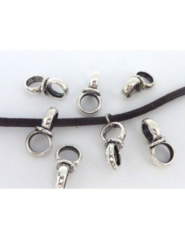 Perle connecteur anneaux argenté en métal pas chère
