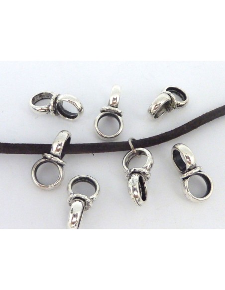 Perle connecteur anneaux argenté en métal pas chère