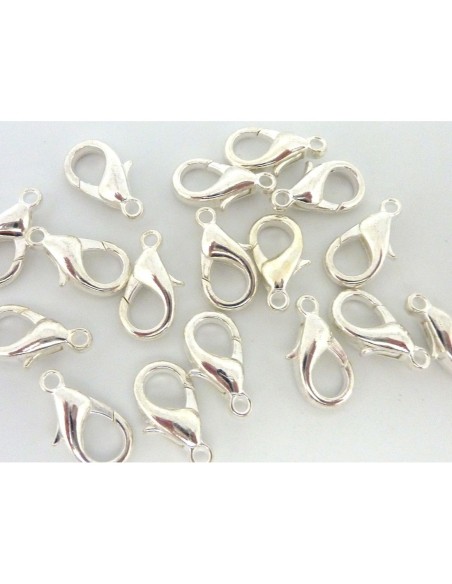 Mousqueton 16mm en métal argenté pas cher Mousqueton 16mm en métal argenté pas cher