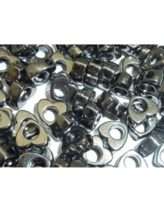 Perle coeur gris hématite 2