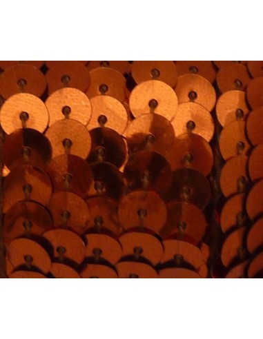 R-1m Ruban Galon sequin 5mm de couleur orange brillant