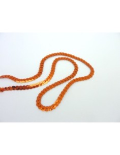 R-1m Ruban Galon sequin 5mm de couleur orange brillant 2
