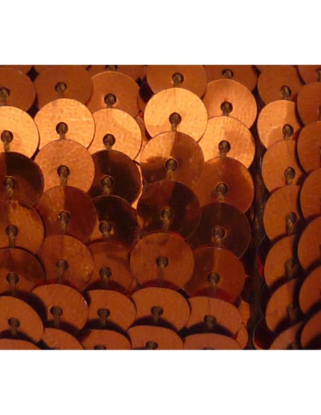 R-1m Ruban Galon sequin 5mm de couleur orange brillant