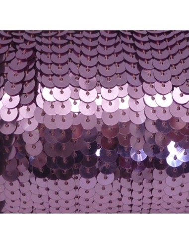 2m Ruban Galon sequin 6mm rose pâle brillant