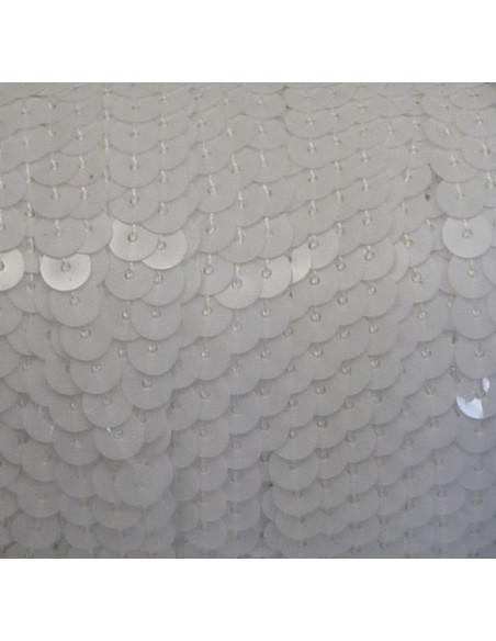 R-2m Ruban Galon sequin 6mm blanc brillant