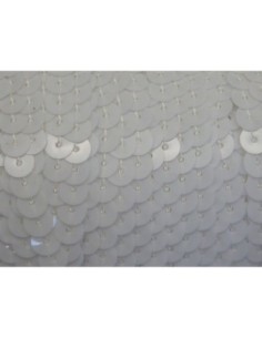 R-2m Ruban Galon sequin 6mm blanc brillant 2