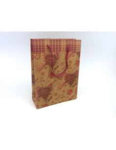 Pochette cadeaux 20 x 14,5cm coeur et rose à soufflet en... 2