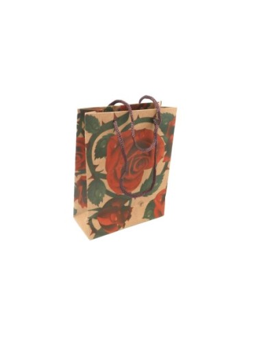 Pochette cadeaux 11 x 14,5cm motif rose rouge à...