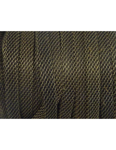 R-20cm de chaîne plate maille de largeur 6,2mm en métal de couleur bronze