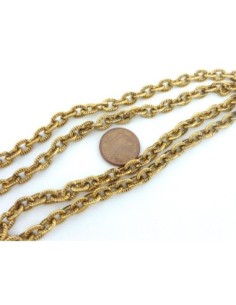 R-25cm de chaînette maillon plat 7,5mm x 5,7mm en... 2