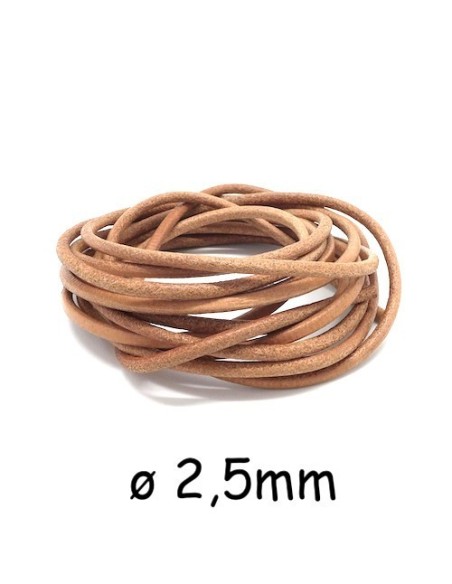 Cordon cuir 2,5mm pour création bracelet