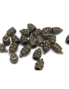 embout metal bronze pour cordon de 4mm