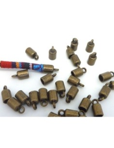 Embout pour cordon 5mm en métal de couleur bronze