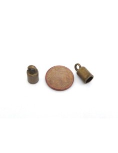 Embout pour cordon 5mm en métal de couleur bronze 2