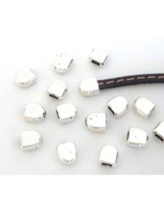 Embouts de finition pour lanière de 3mm métal argenté