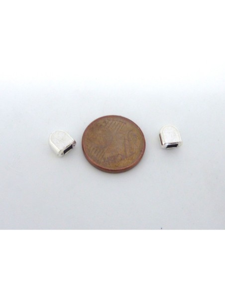 Embouts de finition pour lanière de 3mm métal argenté