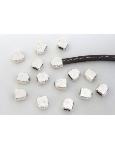 Embouts de finition pour lanière de 3mm métal argenté